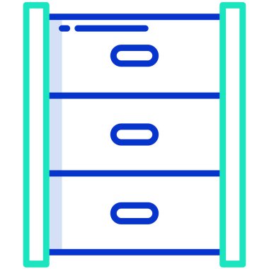 Çekmeceler. Web simgesi basit illüstrasyon