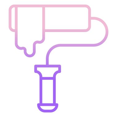 Boya silindiri ikonu. Web için matkap vektör simgelerinin özet çizimi