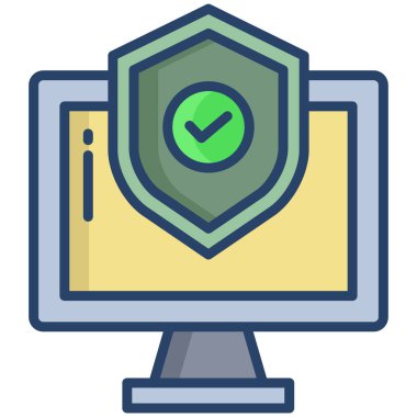 Bilgisayar monitörü web vektör illüstrasyonu