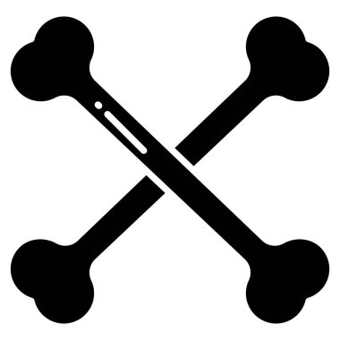 Basit vektör simgesi, kemiklerin çizimi