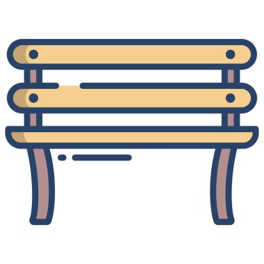 Basit vektör simgesi, benç illüstrasyonu