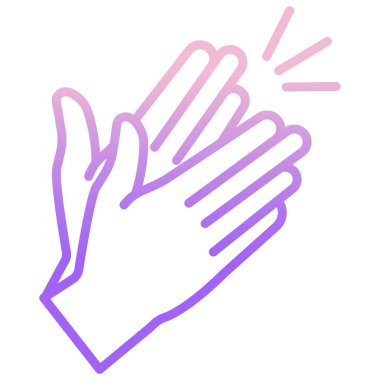 El çizimi karalama ikonu. Ana hatları mor ve pembe. vektör illüstrasyonu