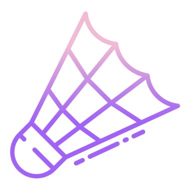 Badminton web simgesi, vektör çizim