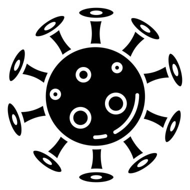 virüs basit simgesi, vektör çizim