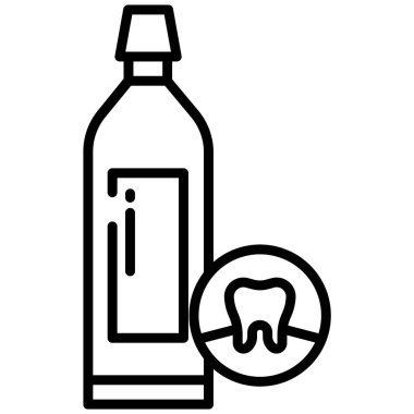 Diş macunu basit simgesi, vektör illüstrasyonu