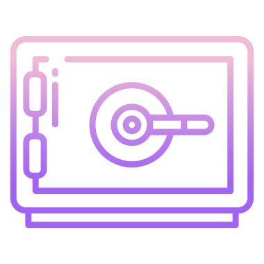 Güvenli. Web simgesi vektör illüstrasyonu