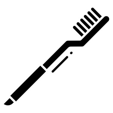 Diş fırçası basit simgesi, vektör illüstrasyonu