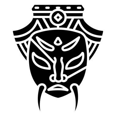 Maske. Web simgesi vektör illüstrasyonu 