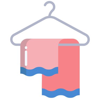 Beyaz arkaplanda basit havlu vektör simgesi