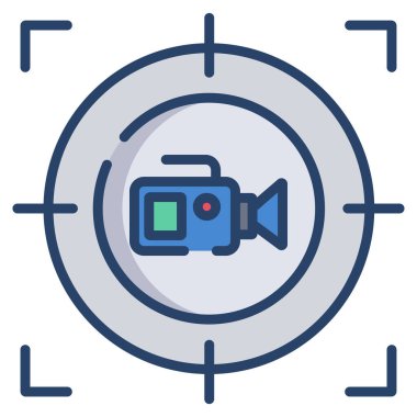 Beyaz arkaplandaki basit vektör simgesini hedef al