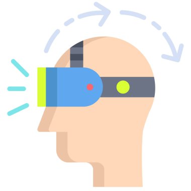 VR web simgesi basit vektör illüstrasyonu