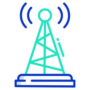 anten web simgesi, vektör illüstrasyonu 