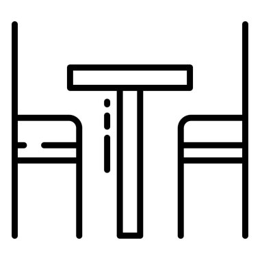 Mobilya. Web simgesi basit illüstrasyon