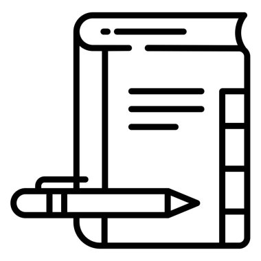 Kitap. Web simgesi basit illüstrasyon