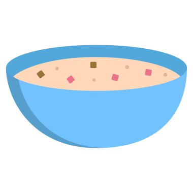 Patates Peynir Çorbası. Web simgesi basit illüstrasyon