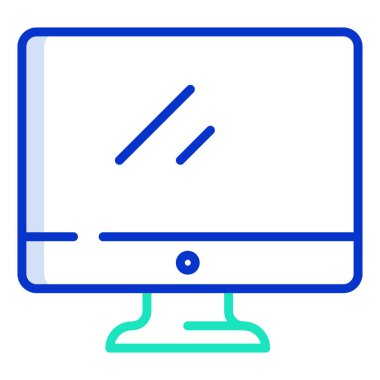 Monitör. Web simgesi basit illüstrasyon