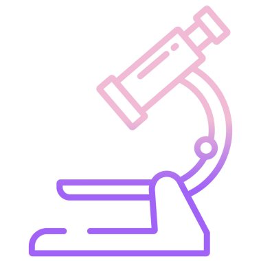 Mikroskop. Web simgesi basit illüstrasyon