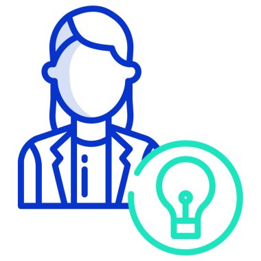 Bir fikrim var. Web simgesi basit illüstrasyon