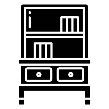 Dolap. Web simgesi basit illüstrasyon