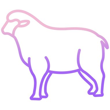 Basit vektör simgesi, Koyun illüstrasyonu