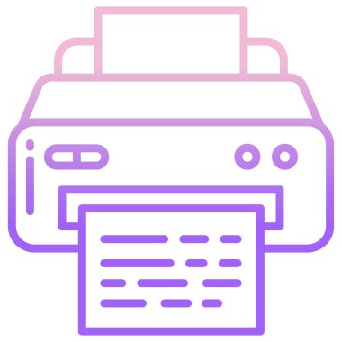 Yazıcı. Web simgesi basit illüstrasyon