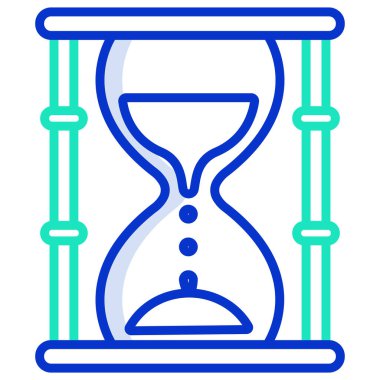 Kum saati. Web simgesi basit illüstrasyon