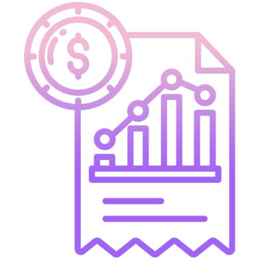 finansal ve finans çizgi vektörü simgesi.