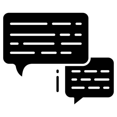 Konuş. Web simgesi basit illüstrasyon 