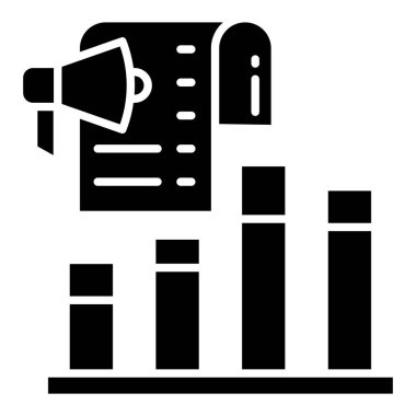 iş grafiği simgesi, vektör illüstrasyonu