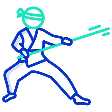 Jujutsu. Web simgesi basit illüstrasyon