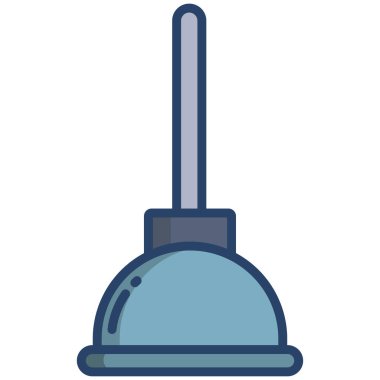 Süpürge. Web simgesi basit illüstrasyon
