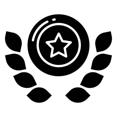 Madalya. Web simgesi basit illüstrasyon