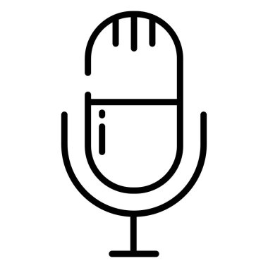 Mikrofon. Web simgesi basit illüstrasyon