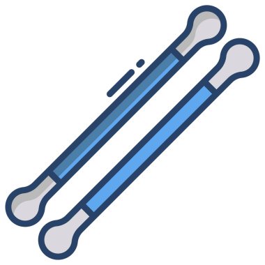 Basit vektör simgesi, pamuk örneklerinin çizimi