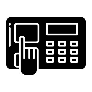 - Telefon. Web simgesi basit illüstrasyon 