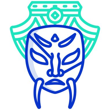 Maske. Web simgesi vektör illüstrasyonu 