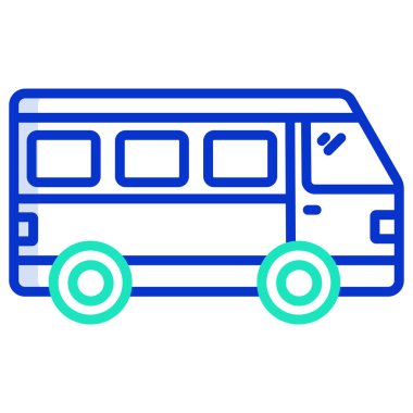 Van basit simgesi, vektör illüstrasyonu