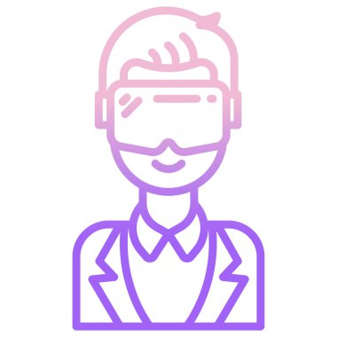 gadget man simgesi vektör çizimi 