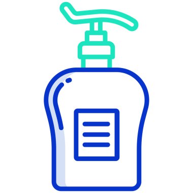 El dezenfektanı ikonu. Beyaz arkaplanda vektör simgesi izole edildi.