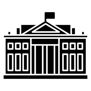 Bina. Web simgesi basit illüstrasyon