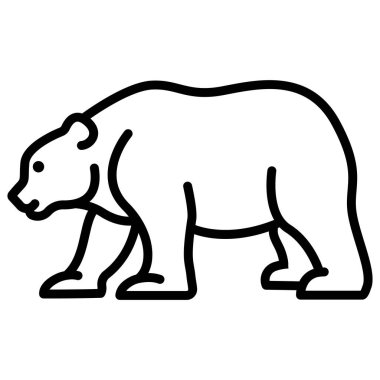 Ayı. Web simgesi basit illüstrasyon