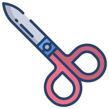 Makas web simgesi, vektör çizim 