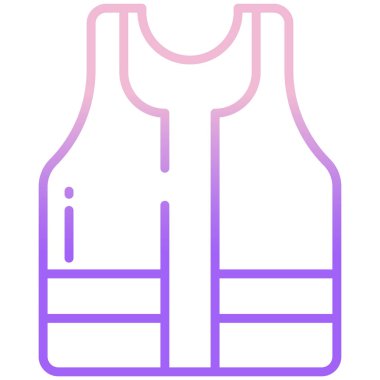 yelek ağ simgesi basit vektör illüstrasyonu