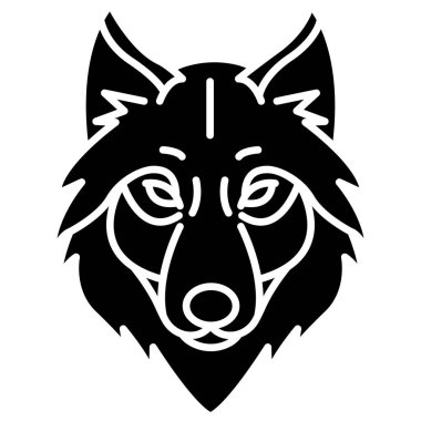 Kurt başı, vektör illüstrasyonu