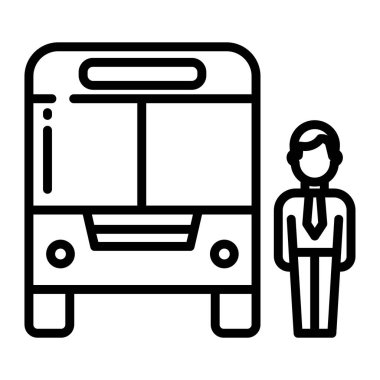 bus simgesi vektör illüstrasyonu