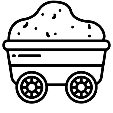 El arabası. Web simgesi basit illüstrasyon