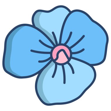 Çiçek. Web simgesi basit illüstrasyon