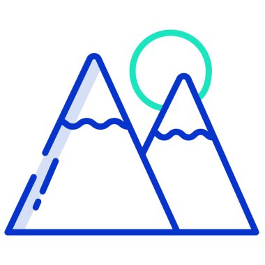 Basit vektör simgesi, dağların çizimi