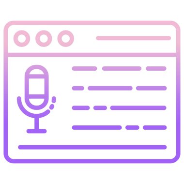 Tarayıcı. Web simgesi basit illüstrasyon