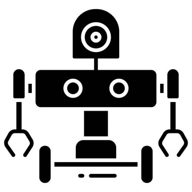 robot ağ simgesi, vektör illüstrasyonu